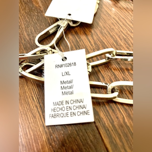 Chain Belt in Silver color Steve Madden Adjustable NWT - Picture 5 of 12